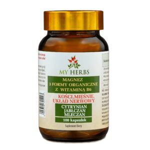 My Herbs Magnez 3 Formy Organiczne + Witamina B6 – 100 Kapsułek