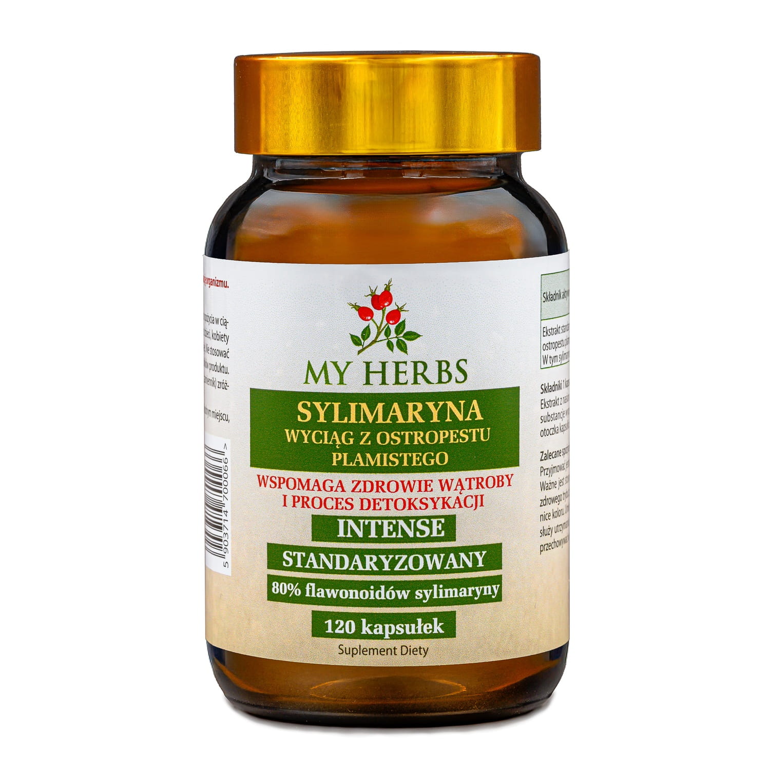 My Herbs Sylimaryna Intense 300 mg – Ostropest Plamisty 120 Kapsułek