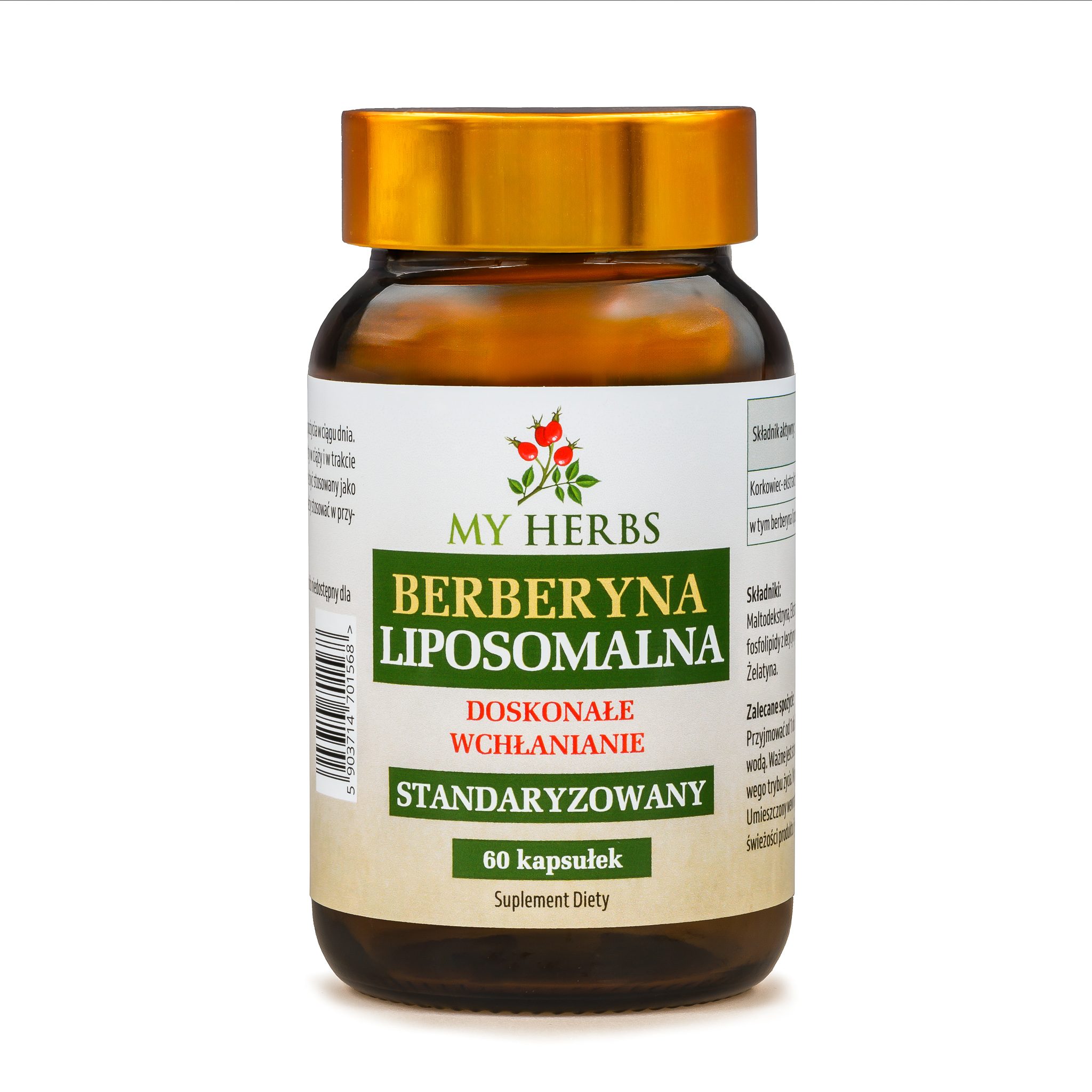 Berberyna Liposomalna My Herbs 60 kapsułek