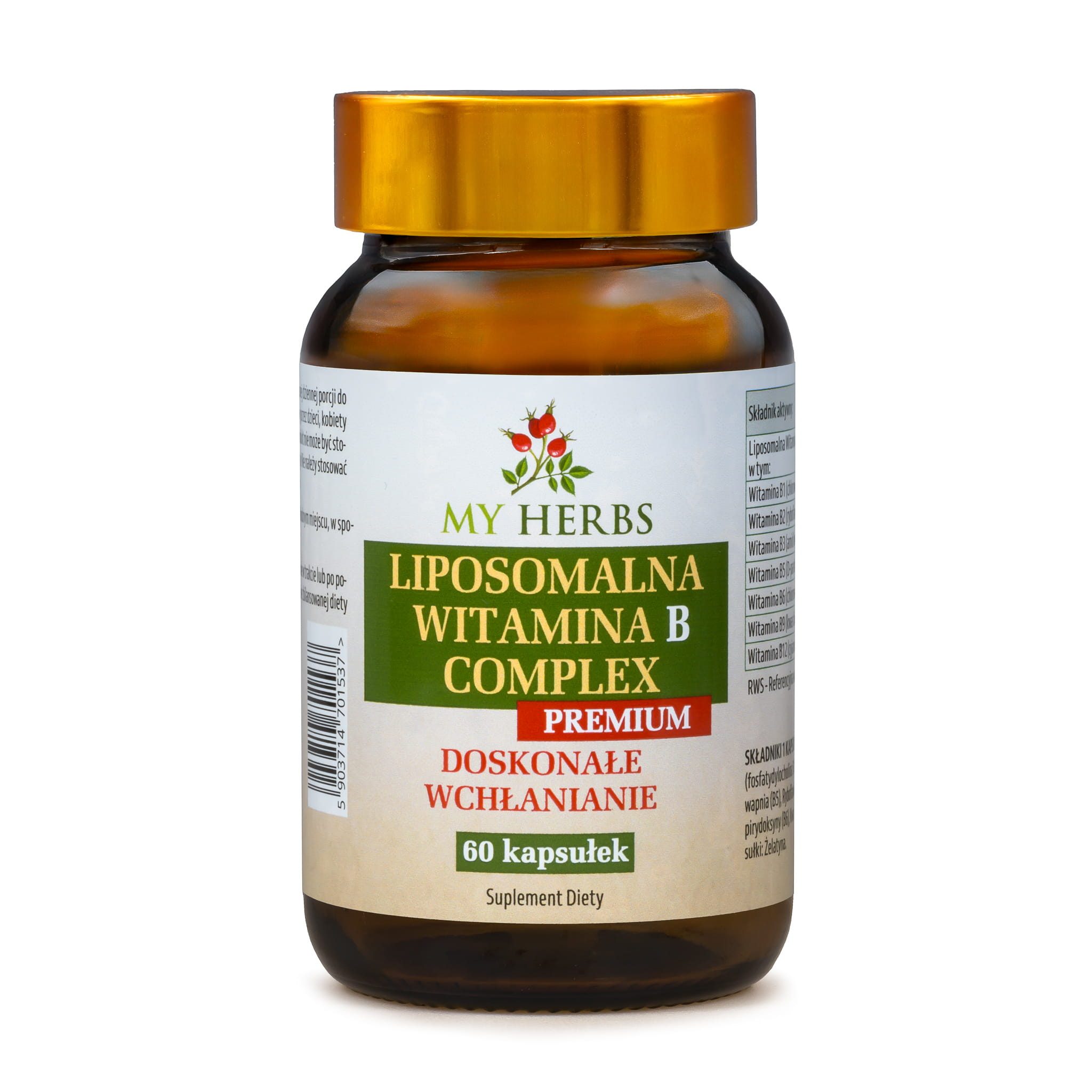 Liposomalna Witamina B Complex My Herbs 60 kapsułek