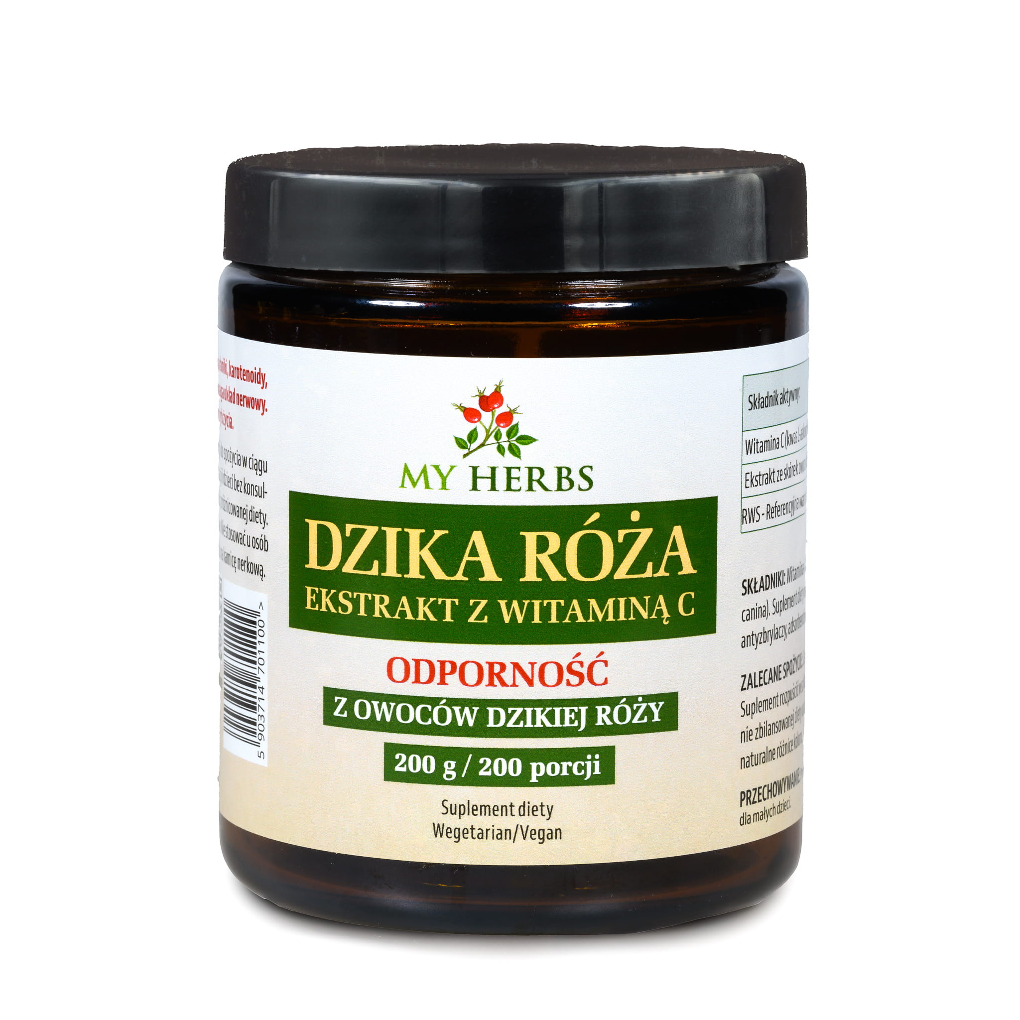 Dzika Róża Ekstrakt z Witaminą C 200 g My Herbs