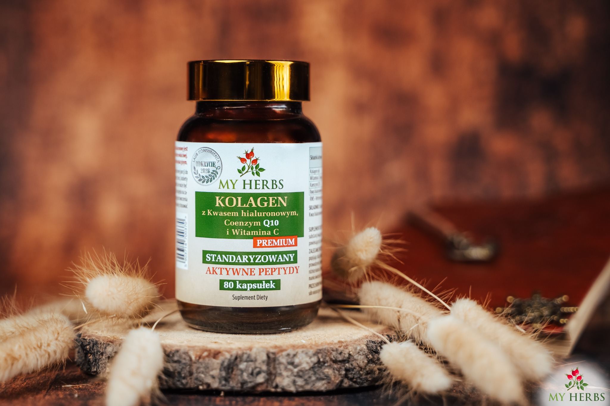 Kolagen z kwasem hialuronowym, Q10 i witaminą C My Herbs – aranżacja