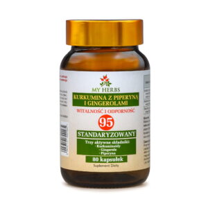Kurkumina z piperyną i gingerolami My Herbs 80 kapsułek