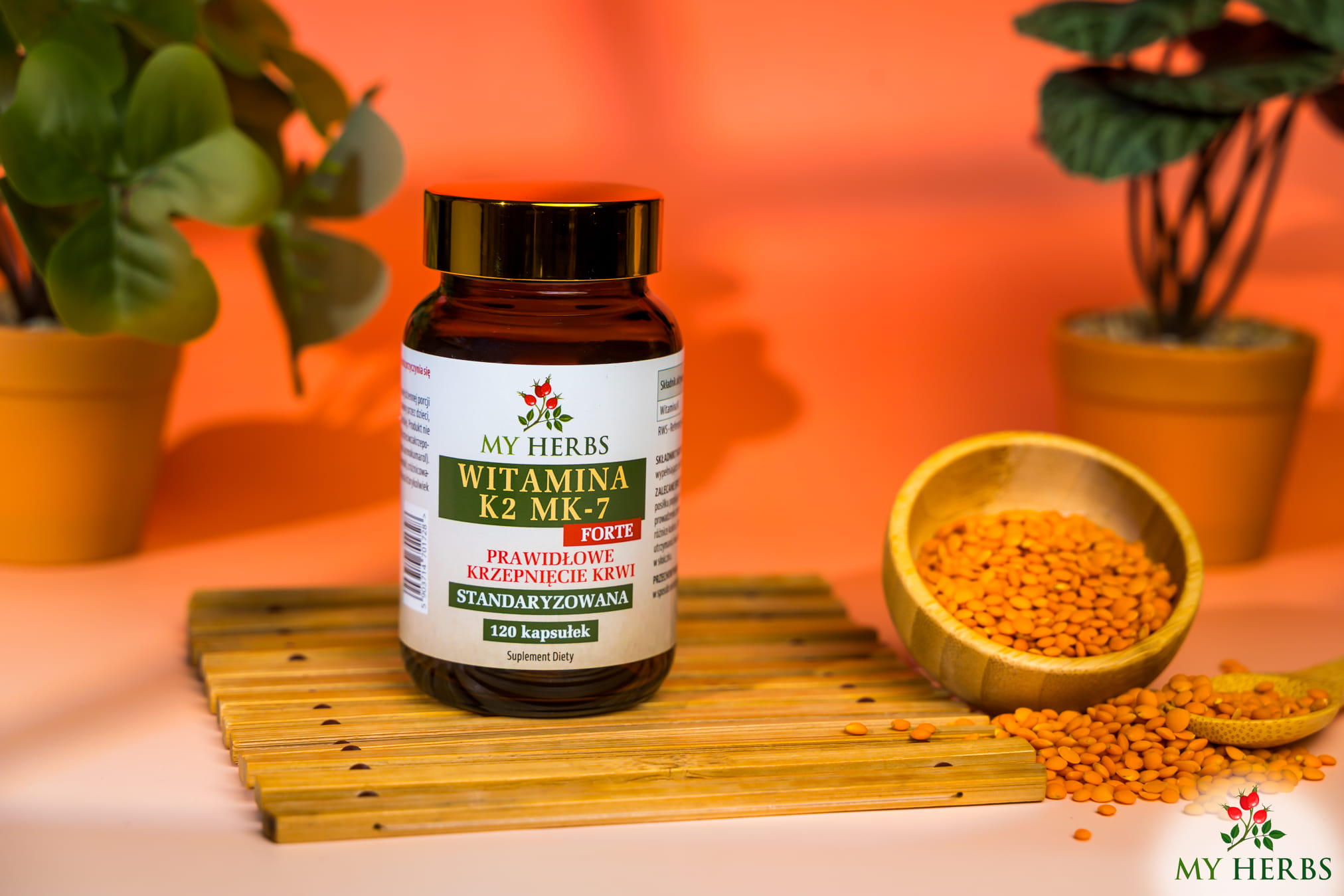 My Herbs Witamina K2 MK-7 Forte 120 kapsułek – zdjęcie aranżacyjne