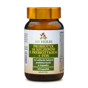 Probiotyk 16 szczepów z prebiotykiem FOS My Herbs 60 kapsułek