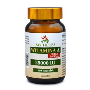My Herbs Witamina A Super Mocna 25 000 IU – 100 kapsułek