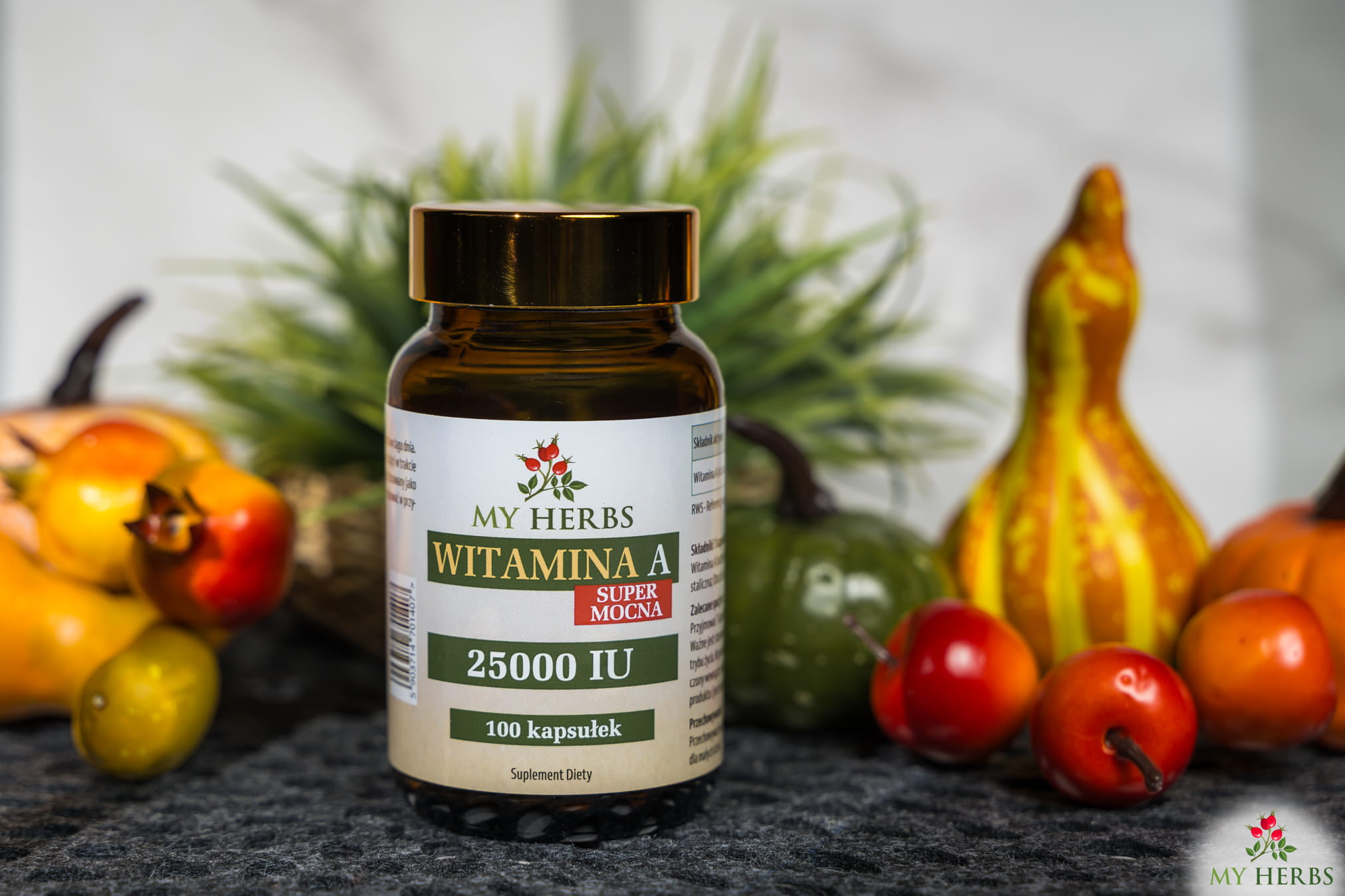 My Herbs Witamina A Super Mocna 25 000 IU – 100 kapsułek