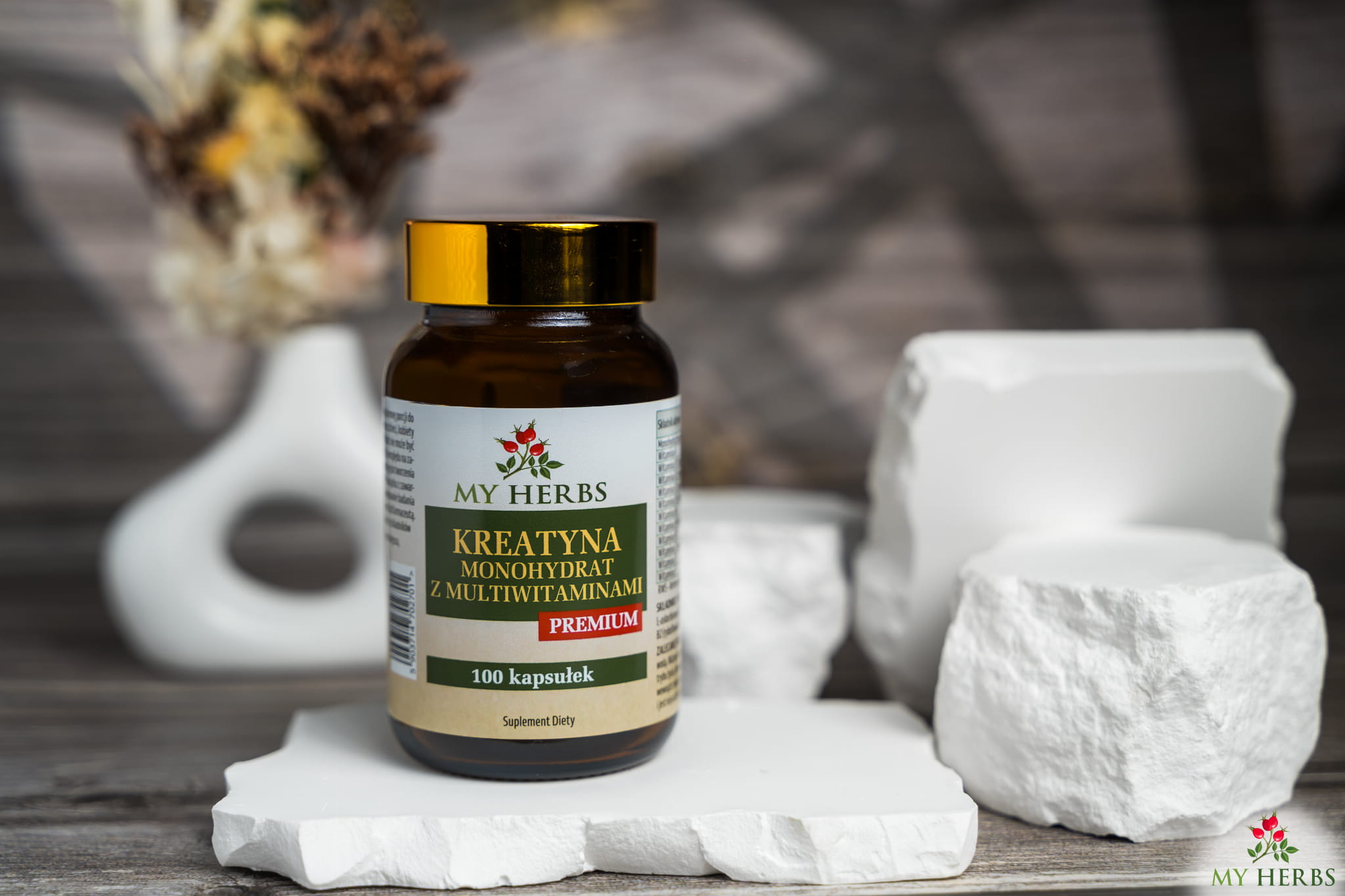 My Herbs Kreatyna Monohydrat z Multiwitaminami Premium 100 kapsułek